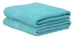 ColourMatch - Pair of Bath Sheets - Crystal Blue